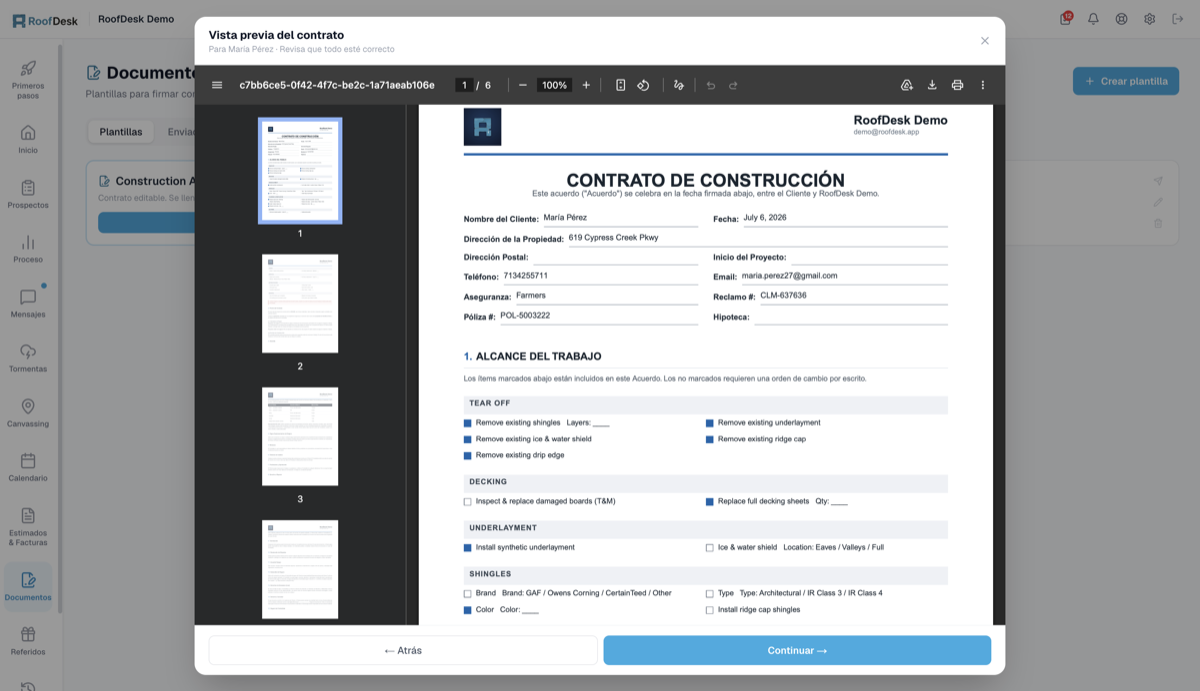 RoofDesk contract